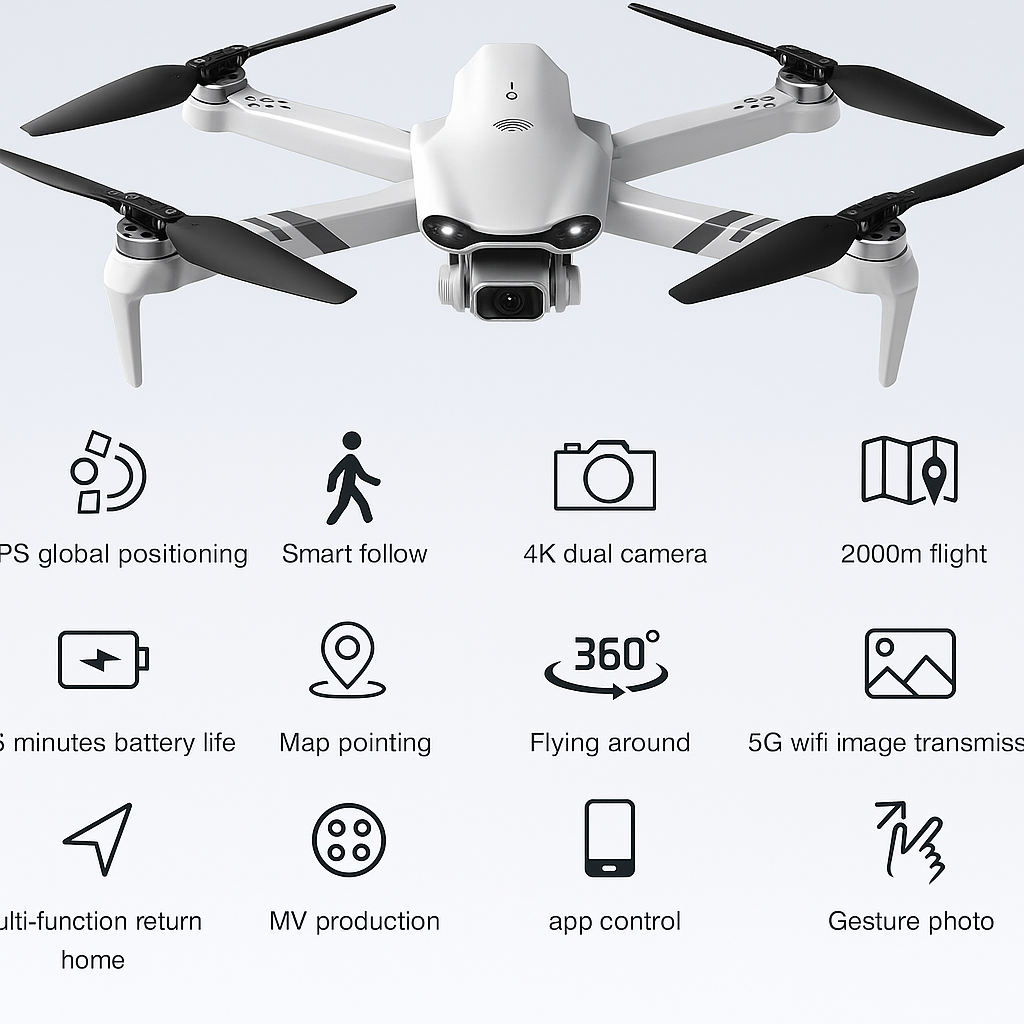 Drone 8K ultra HD con gps incorporato